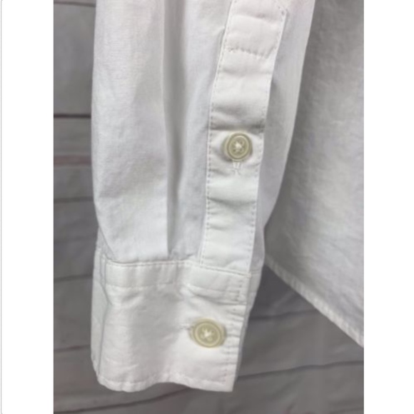 Loft Ann Taylor Softened Shirt Button Front White - Picture 5 of 8